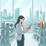 Modern retail store with AI technology integration in South Korea