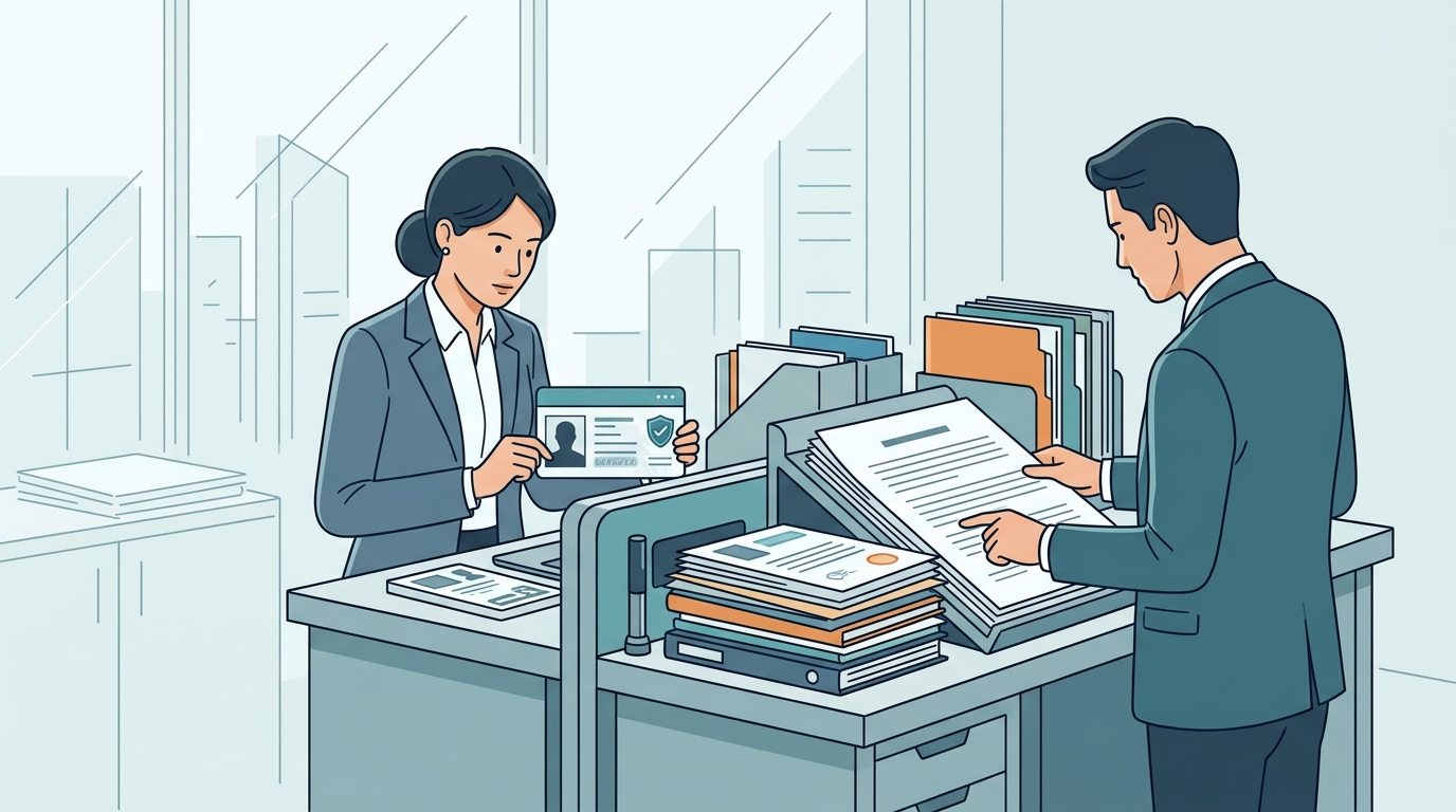 Business professionals practicing Nunchi in a Korean boardroom